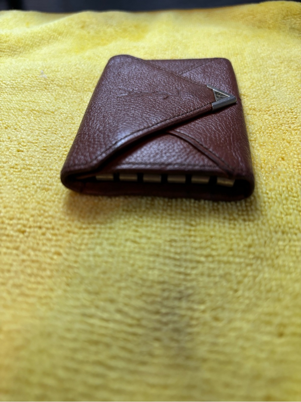Authentic Vintage Yves Saint Laurent (YSL) Leather Envelope Case - Very Good - Picture 3 of 8